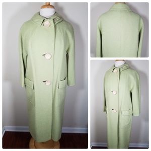 Joseph Horne Co. Green Winter Coat & Matching Pin